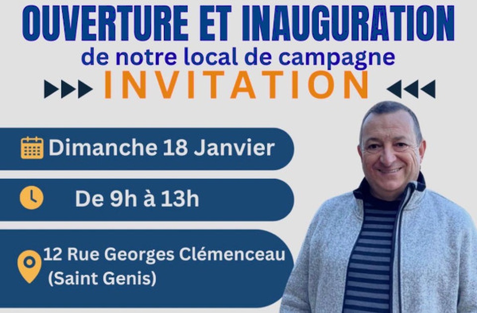 Ouverture et inauguration de notre local de campagne le 18 janvier 2026 image